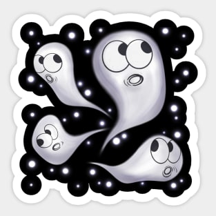 Ghosts & Glowing Dots Sticker